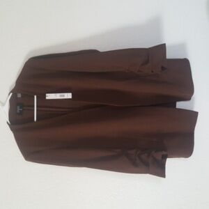 Tahari Coffee Brown Long Jacket
